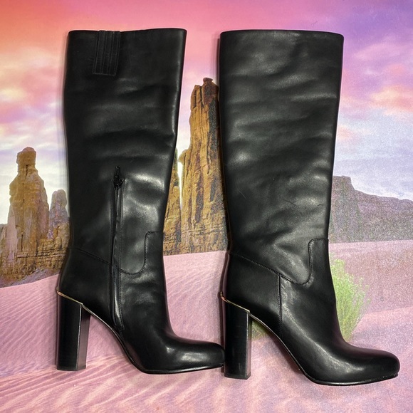 🖤Michael Kors Janice Leather Tall Boots in black color. - Picture 4 of 15